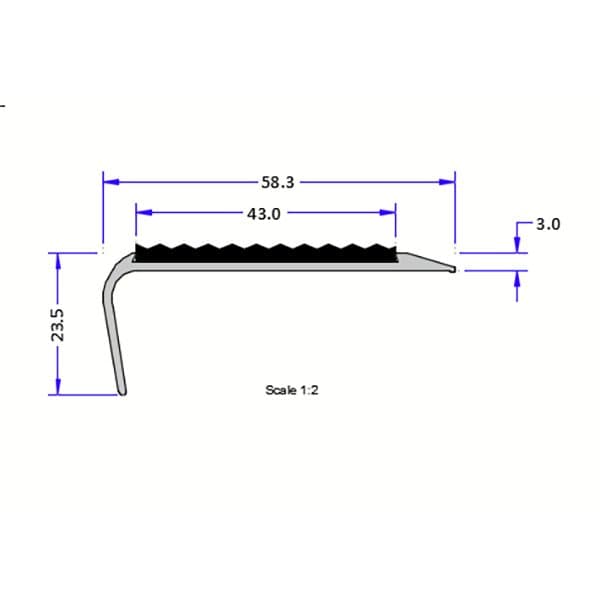 Tredsafe Square Single Stair Nosing product image
